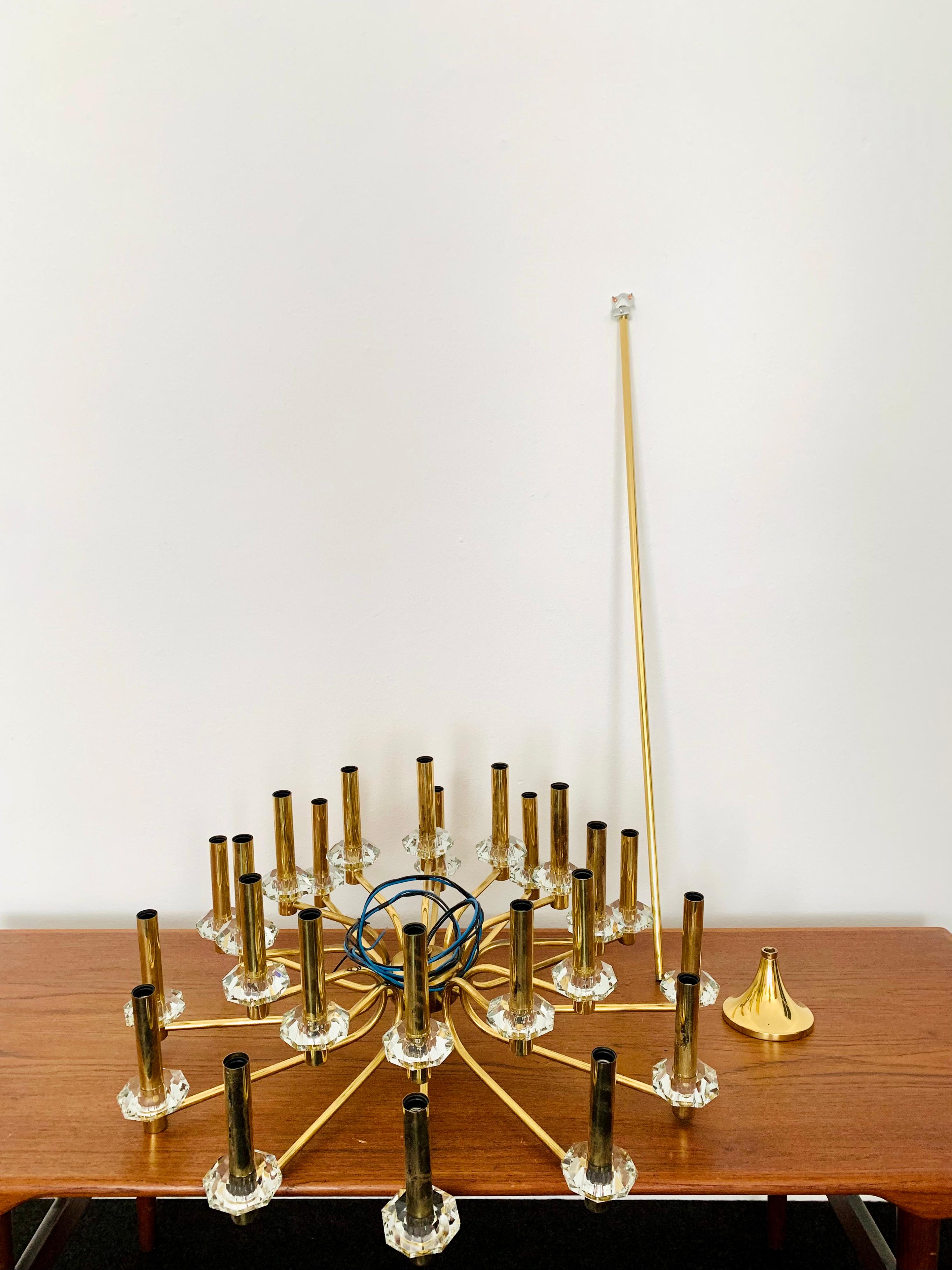 Italian Brass Chandelier by Gaetano Sciolari For Sale 10
