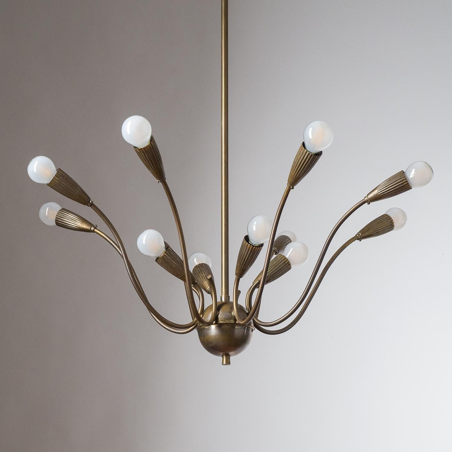 Italian Brass Chandelier, circa 1948 5