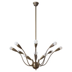 Italian Brass Chandelier, circa 1948