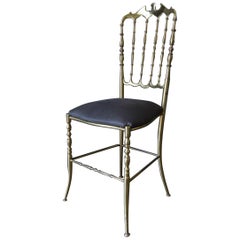 Italian Brass Chiavari Chair, circa 1950