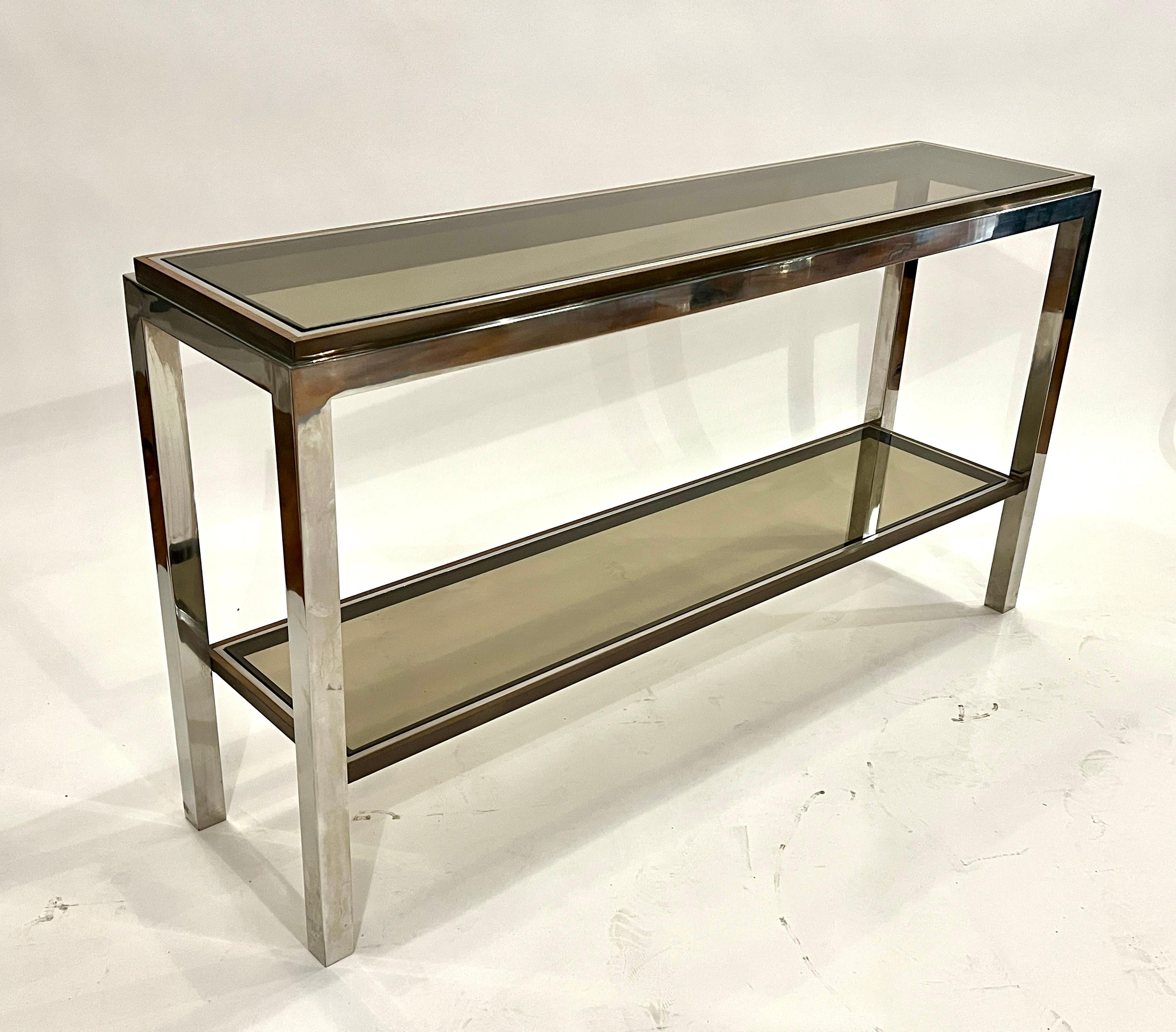 Mid-Century Modern Flaminia Console table by Willy Rizzo For Sale