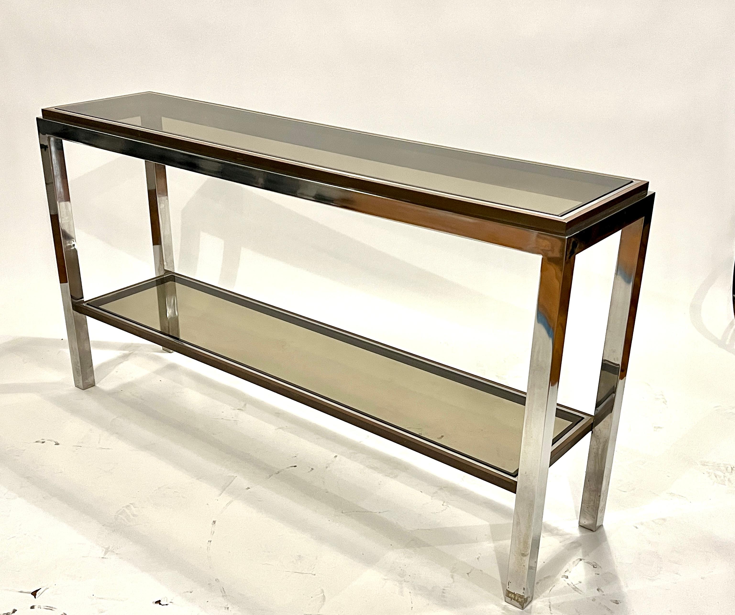 Mid-20th Century Flaminia Console table by Willy Rizzo For Sale