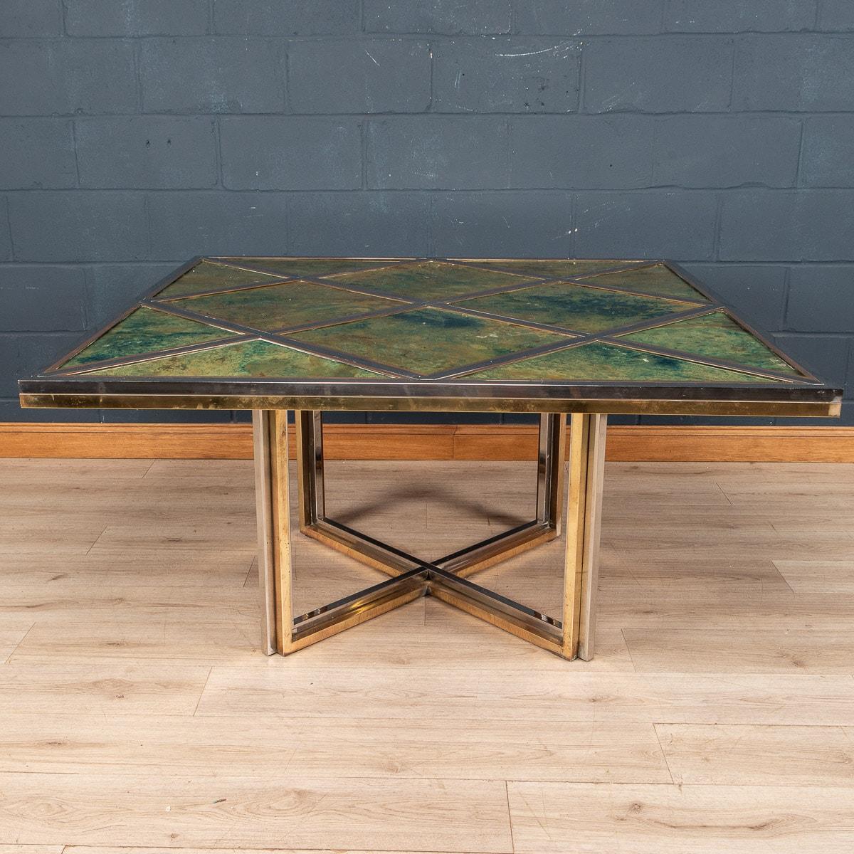 Italian Brass & Chrome Plated Table by Romeo Rega for Metalarte, circa 1970 In Good Condition For Sale In Royal Tunbridge Wells, Kent