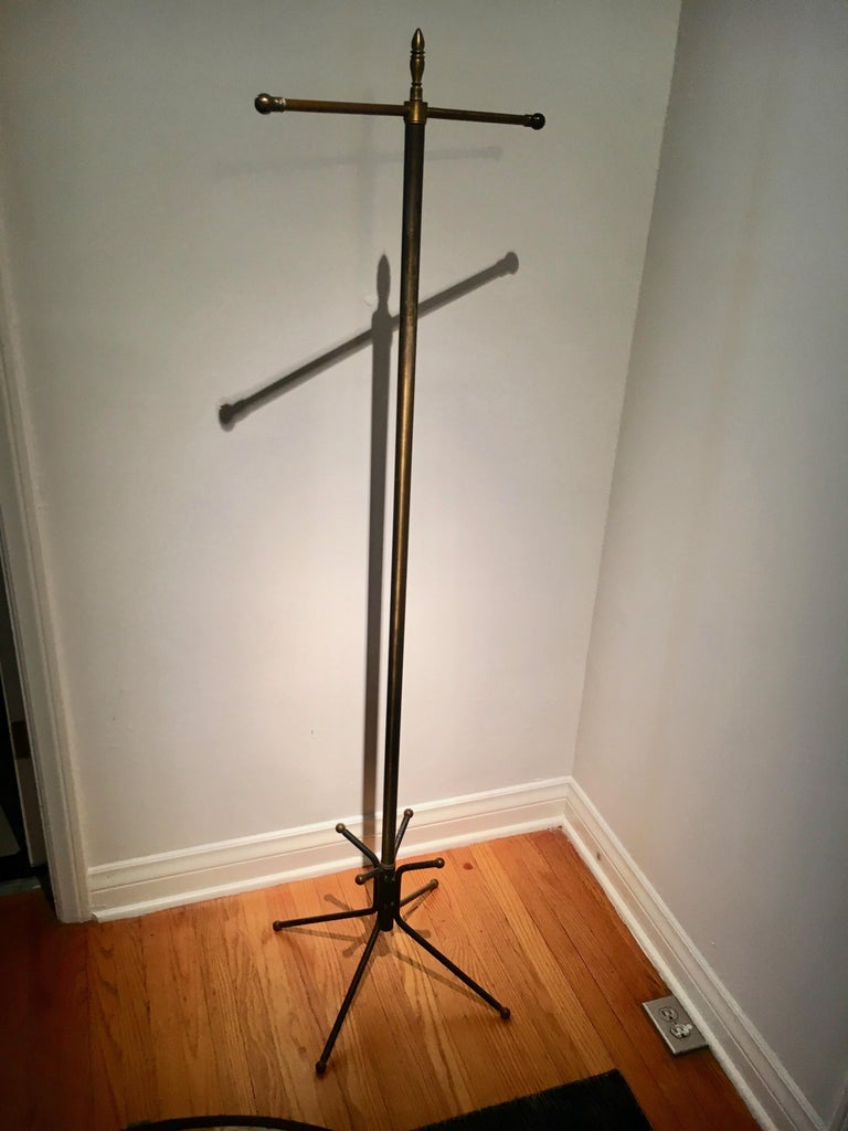 Italian Brass Coat Rack at 1stDibs