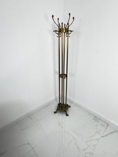 Italian Brass Coat Rack in the Hollywood Regency style, 1940s