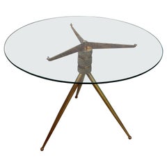 Italian Brass Coffee Table or Side Table