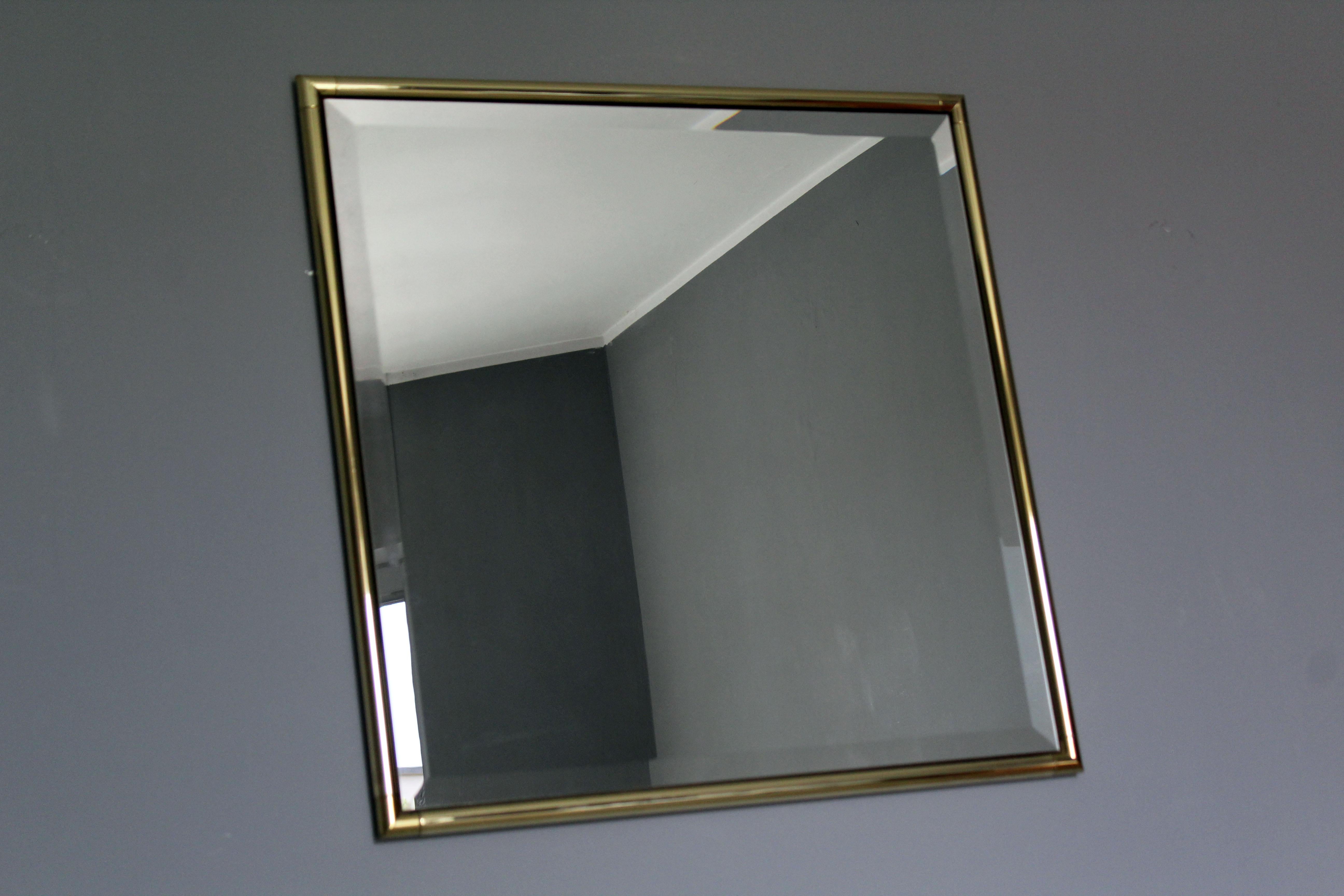 Italian Brass Console with Matching Mirror, 1970s 9