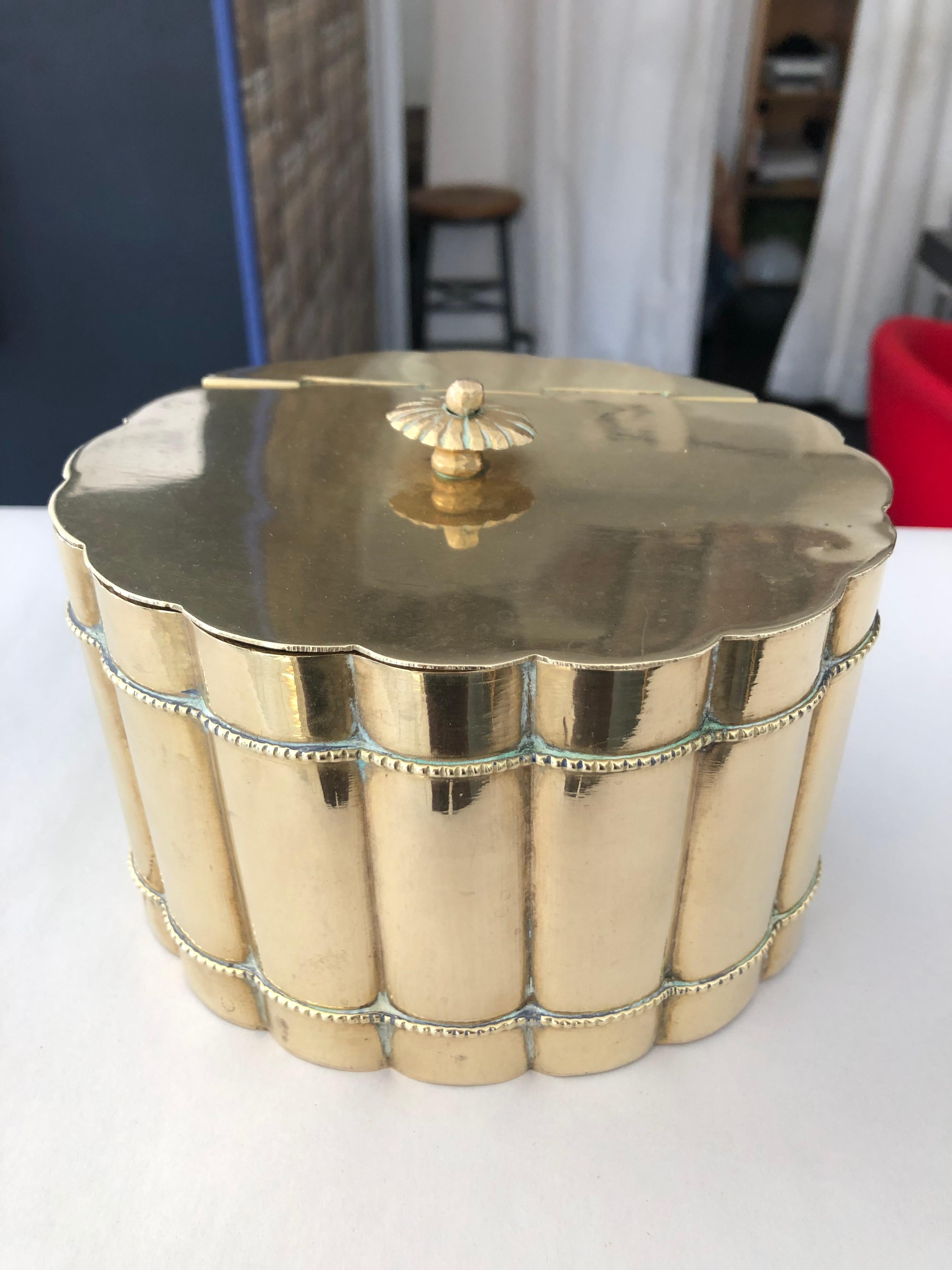 Italian Brass Decorative Box In Good Condition In Los Angeles, CA