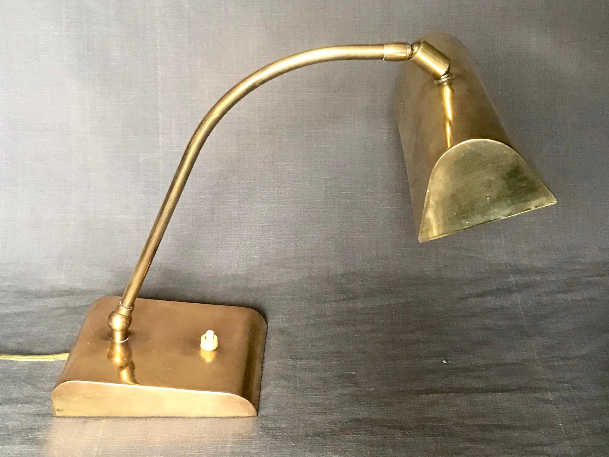 Italian Brass Desk Lamp 1