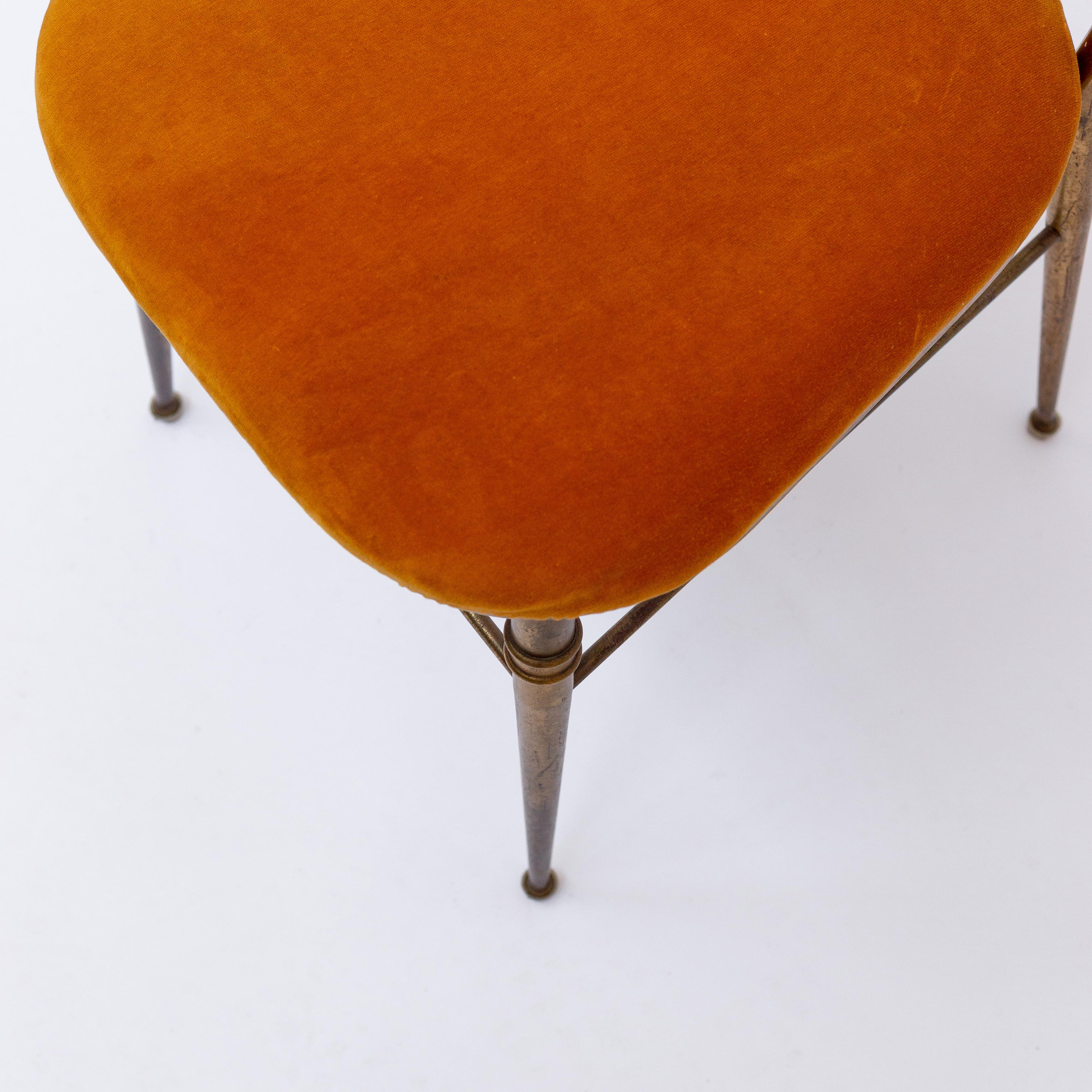 Italian Brass Dining Chair from Descalzi Giuseppe Gaetano, 1960s 5