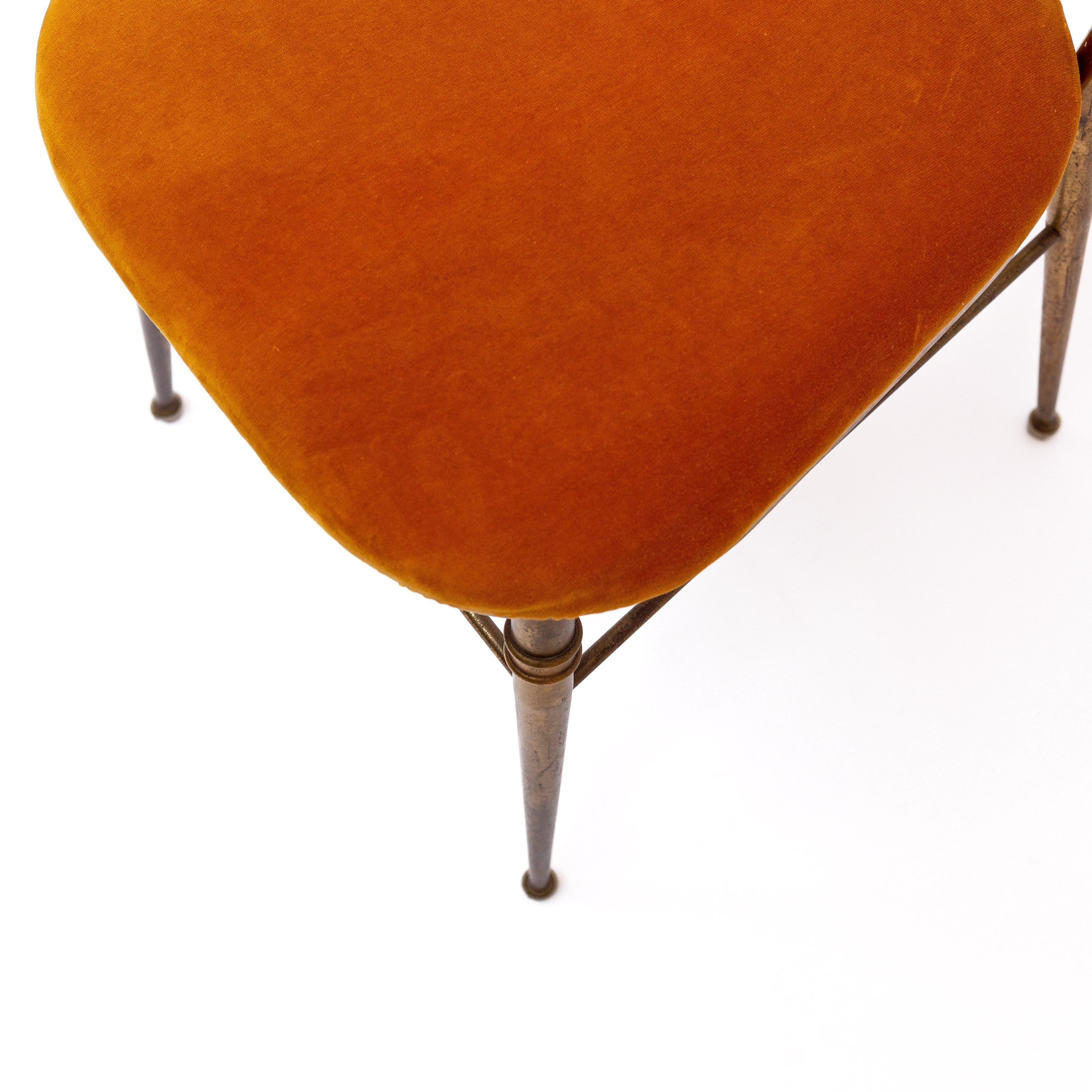 Italian Brass Dining Chair from Descalzi Giuseppe Gaetano, 1960s 6