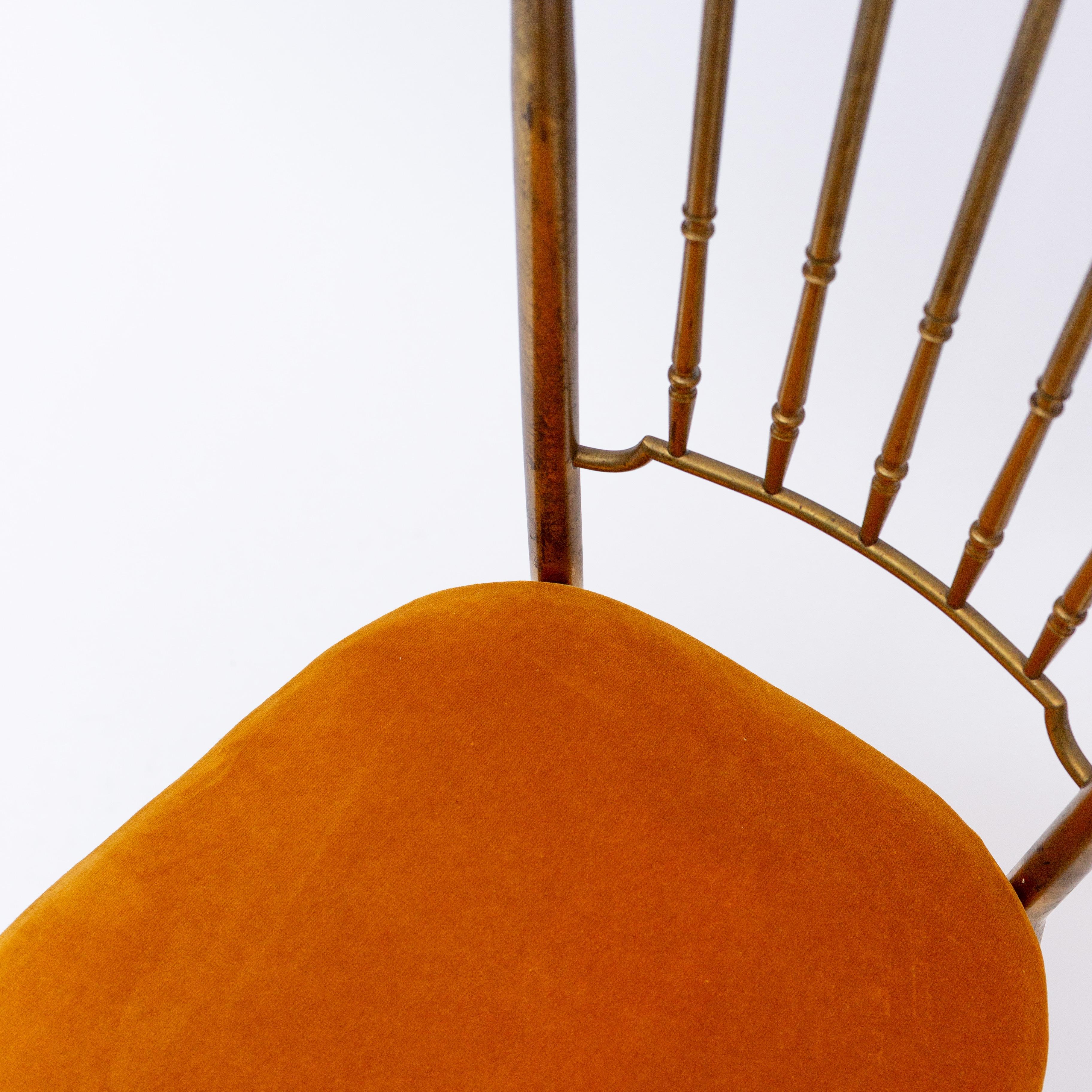 Italian Brass Dining Chair from Descalzi Giuseppe Gaetano, 1960s 2