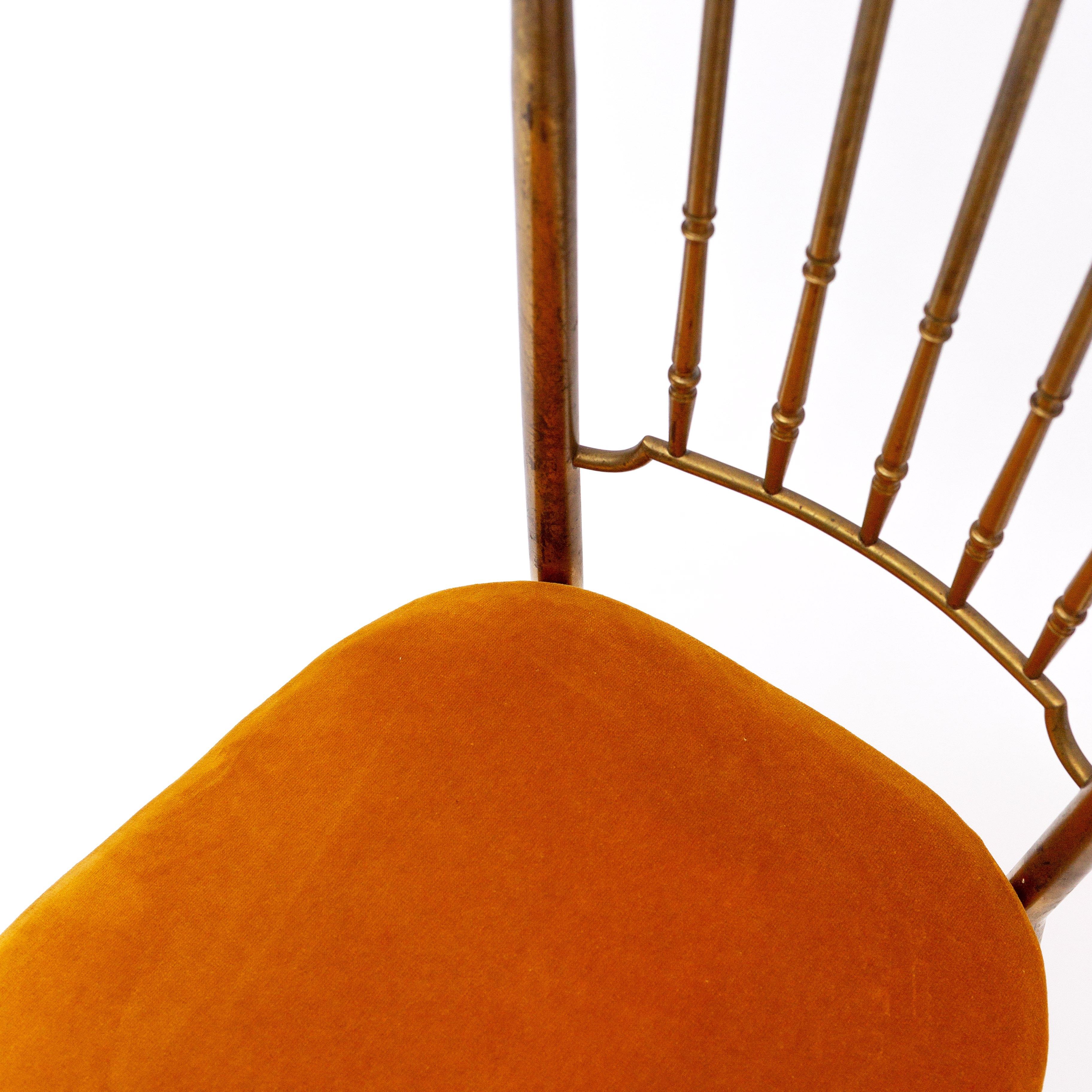 Italian Brass Dining Chair from Descalzi Giuseppe Gaetano, 1960s 3