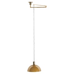 Italian Brass Dome Pendant Attributed to Franco Albini for Sirrah, 1968