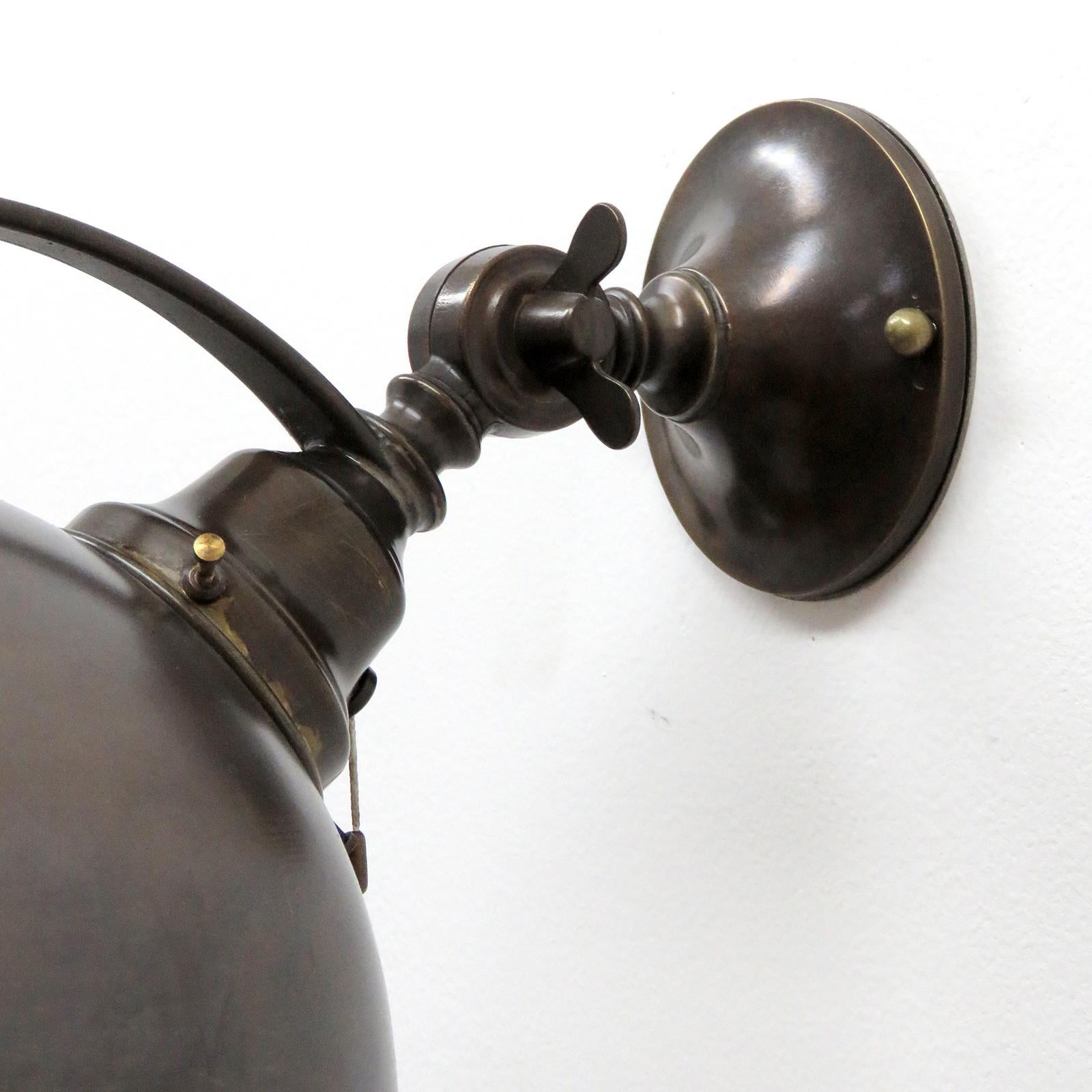 Contemporary Italian Brass Dome Wall Lights