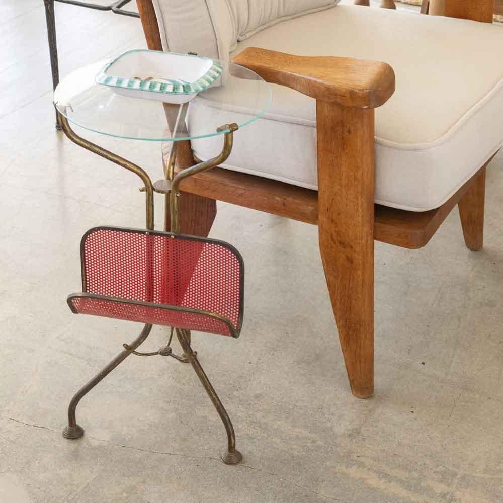 Italian Brass Drink Table In Good Condition For Sale In Los Angeles, CA