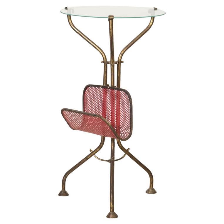 Italian Brass Drink Table For Sale