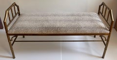 Italian Brass Faux Bamboo Bench