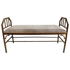 Banc italien en laiton et faux bambou
