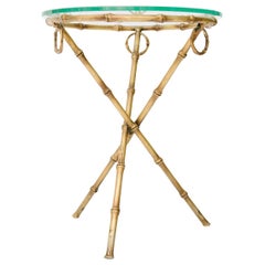 Italian Brass Faux Bamboo Table