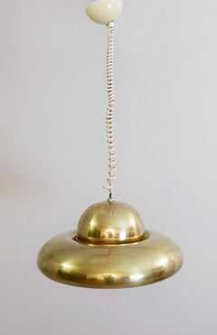 Italian Brass "Fior Di Loto" Pendant Lamps by Tobia & Afra Scarpa for Flos, 1960