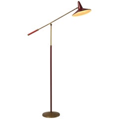 Italian Brass Floor Lamp, 1950