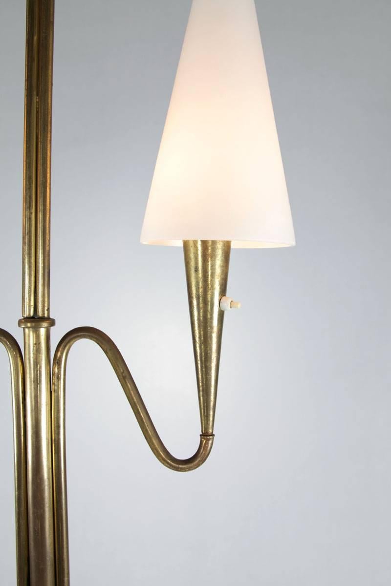 Italian Brass Floor Lamp, 1950s For Sale 5