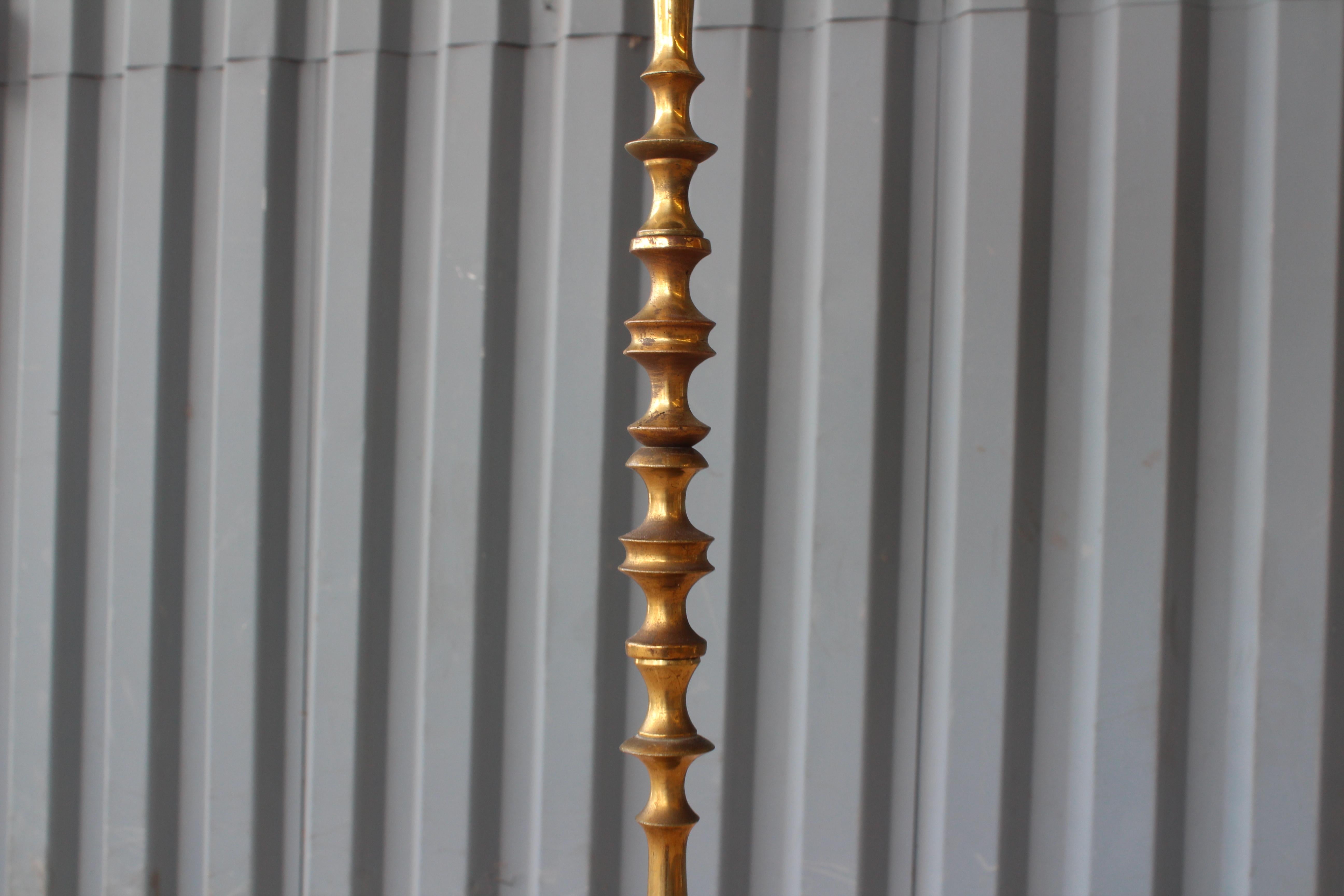 Mid-Century Modern Italian Brass Floor Lamp, 1950s