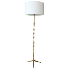 Italian Brass Floor Lamp, 1950s