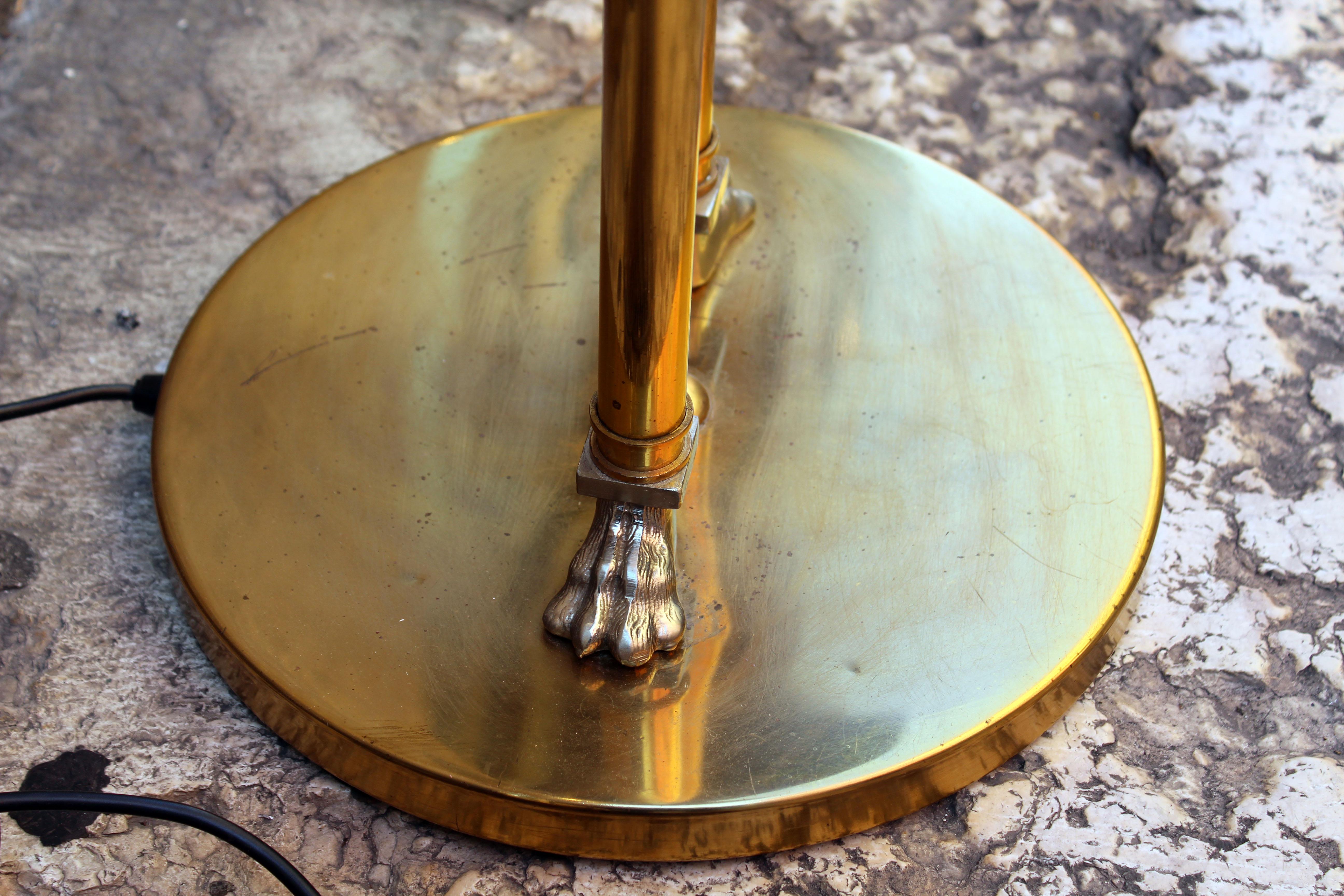 Italian Brass Floor Lamp, Floor Uplighter, 1970s 1