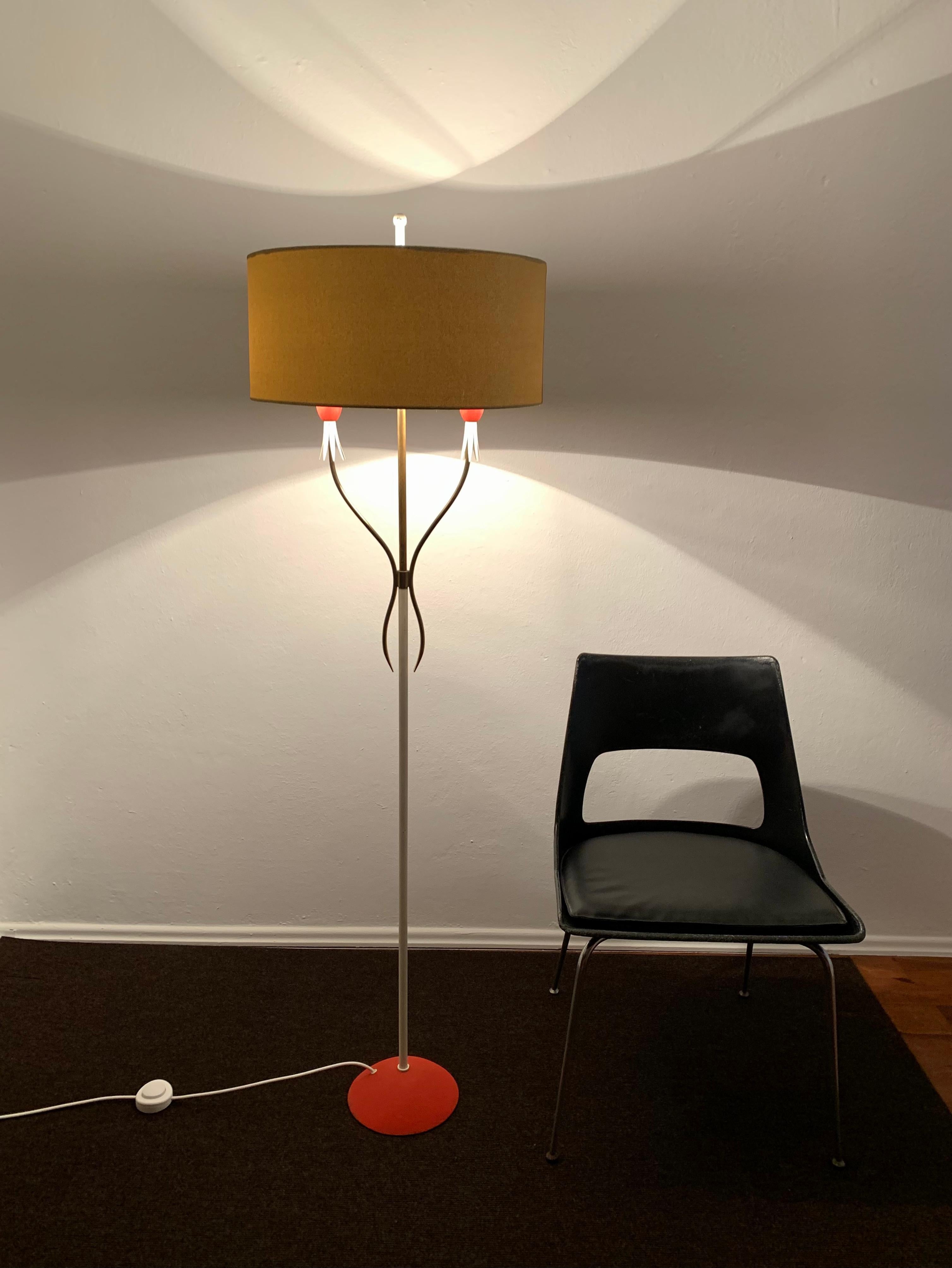 Italian Brass Floor Lamp For Sale 6