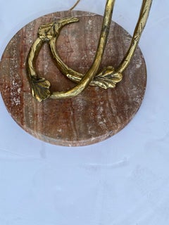 Vintage Italian Brass & Marble Floor Lamp