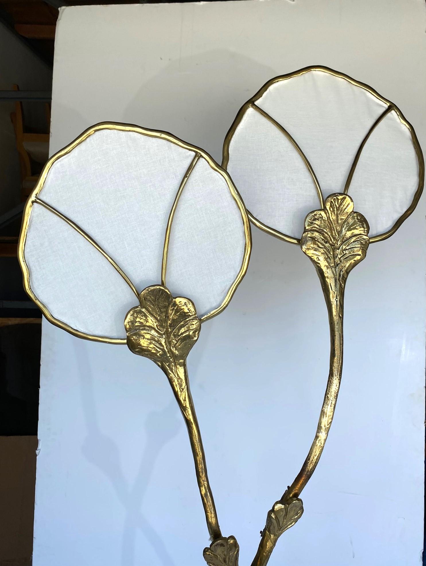 Italian Brass Floor Lamp In Good Condition For Sale In Pomona, CA