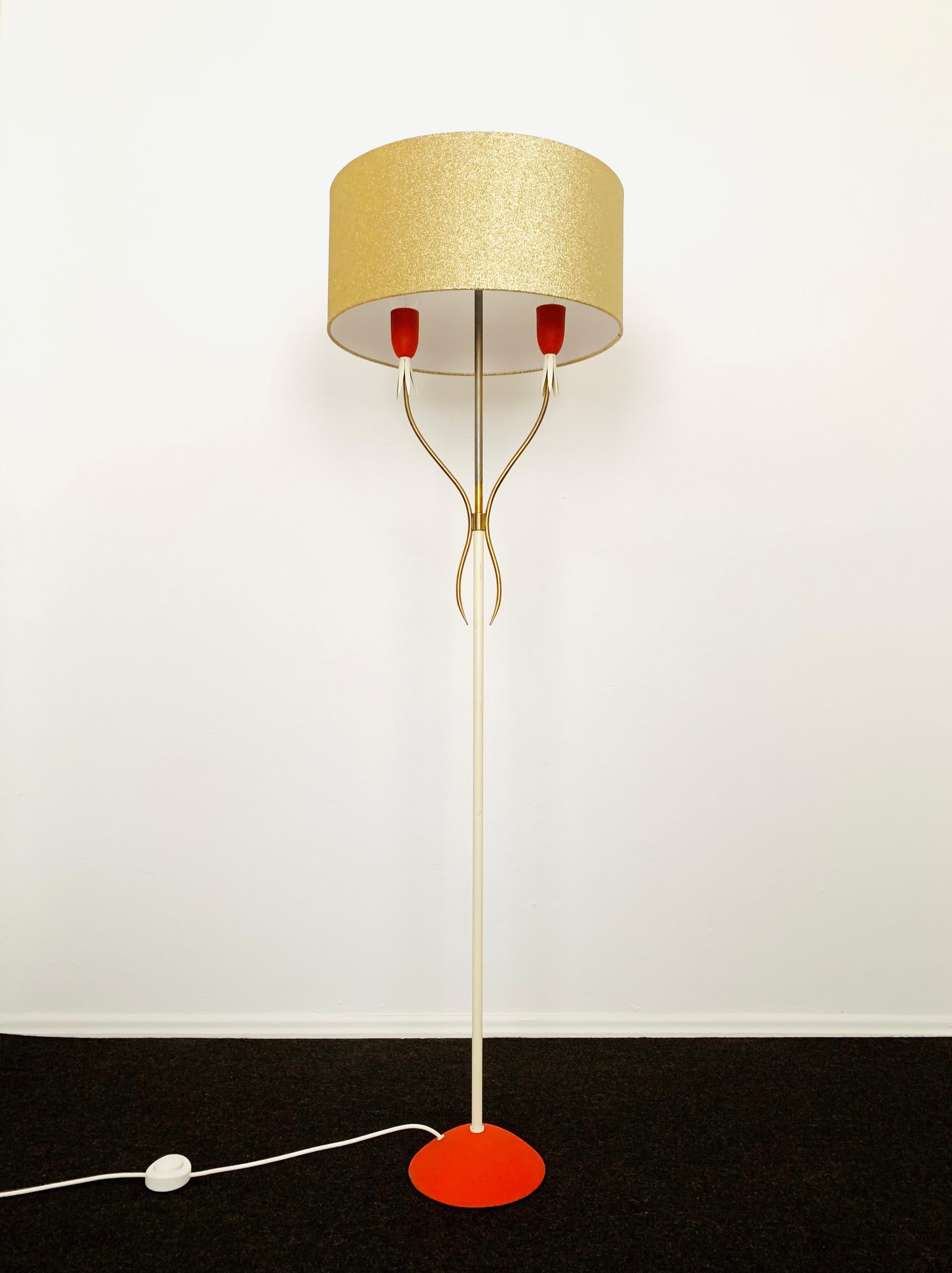 Mid-Century Modern Italian Brass Floor Lamp For Sale