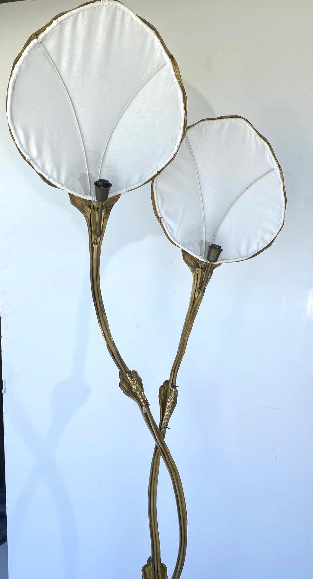 Italian Brass Floor Lamp For Sale 1