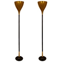 Italian Brass Floor Lamps