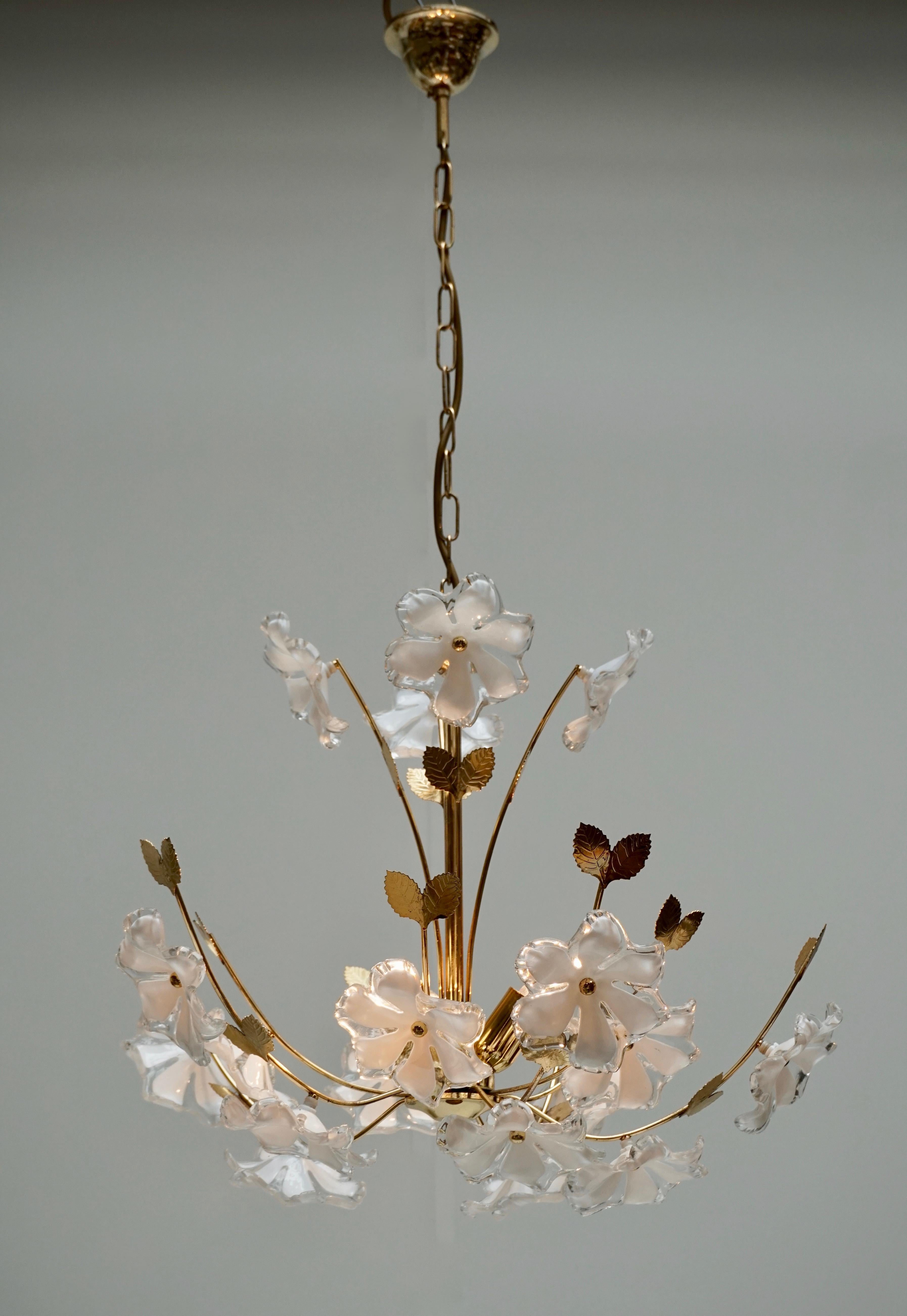 brass floral chandelier