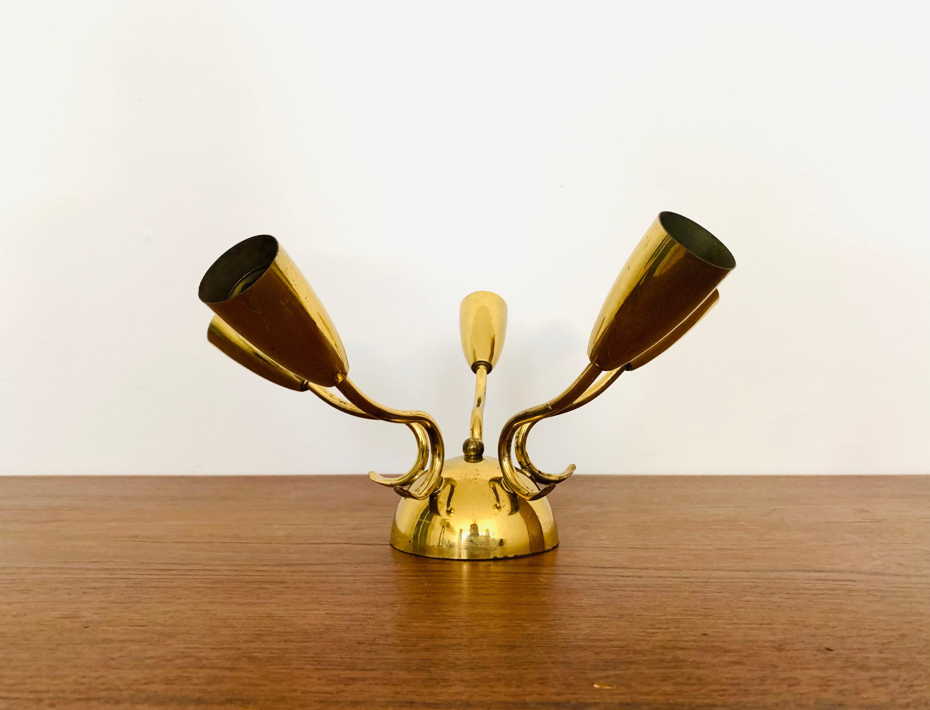 Italian Brass Flush Lamp For Sale 4