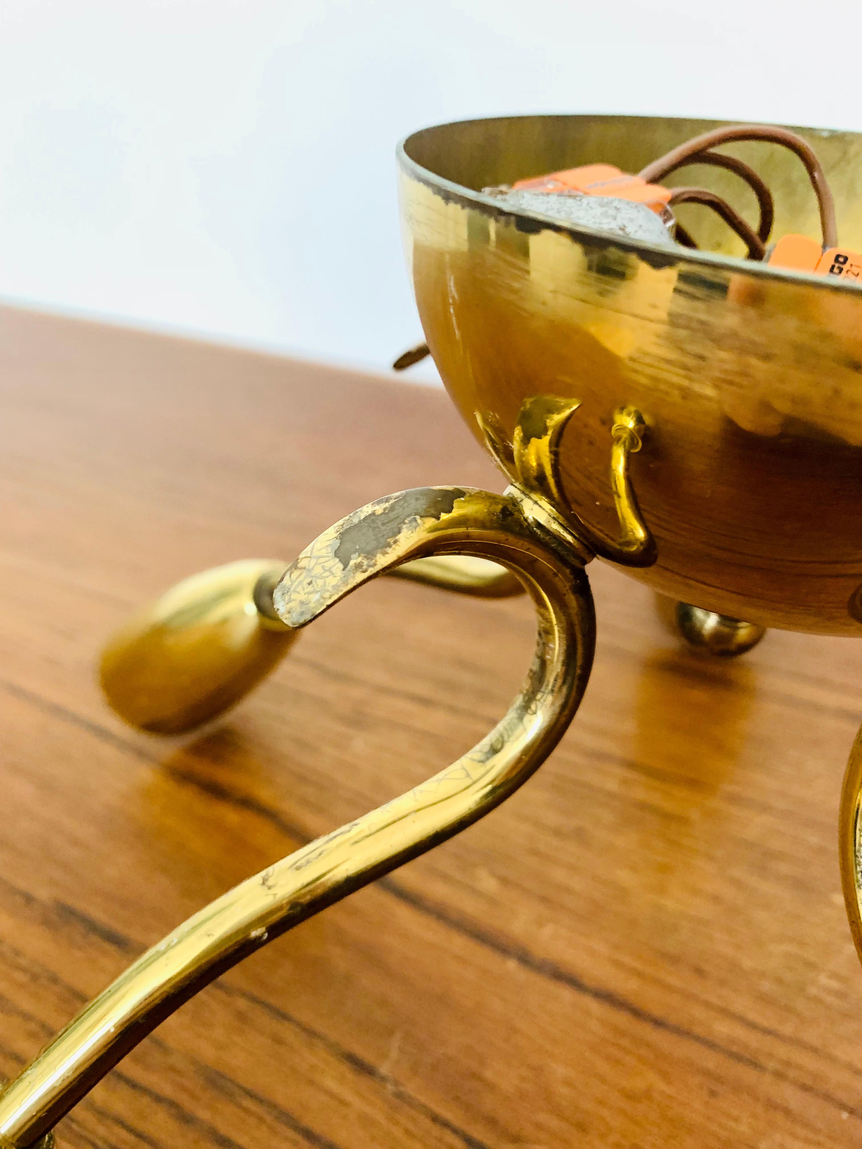 Italian Brass Flush Lamp For Sale 7