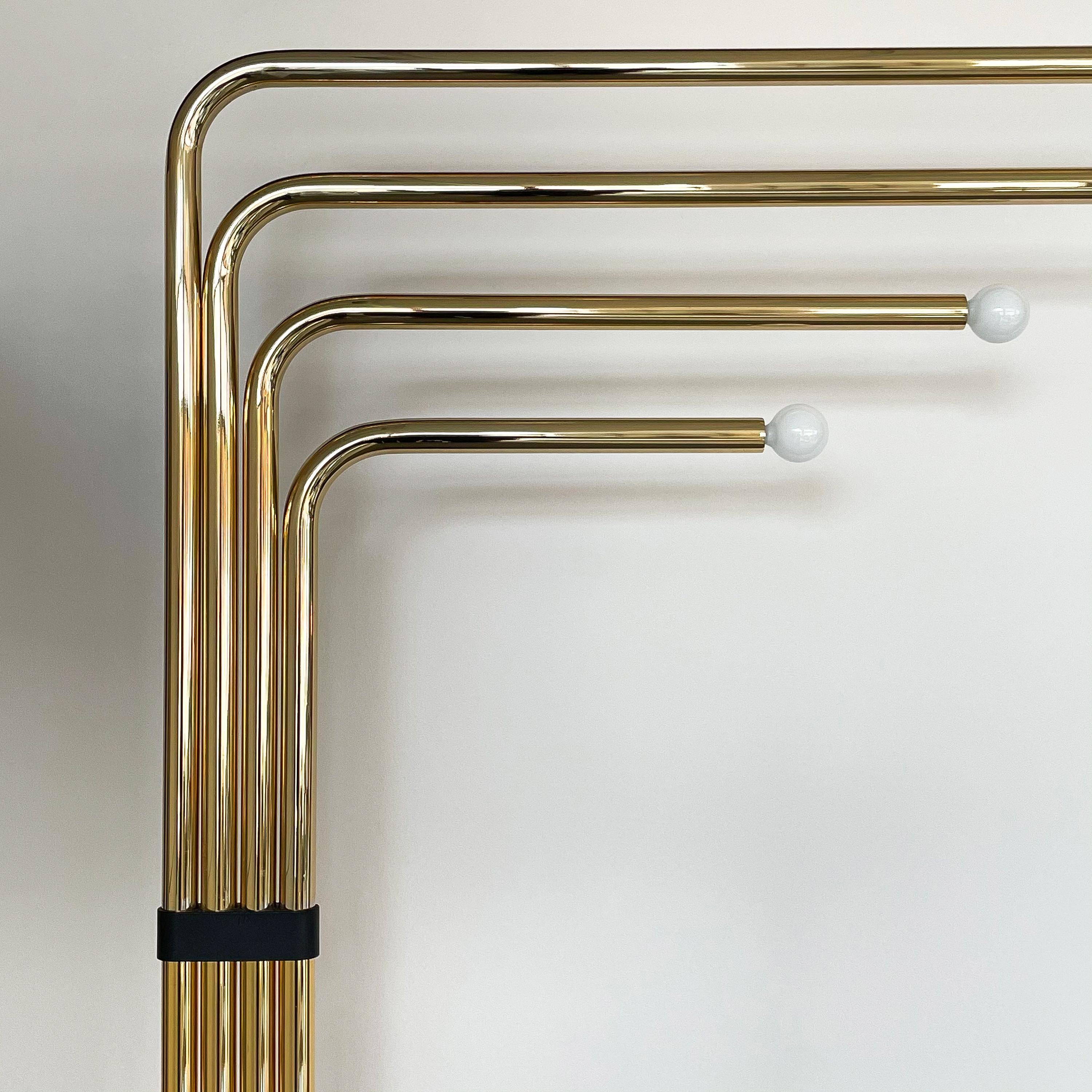 Italian Brass Four-Arm Floor Lamp by Goffredo Reggiani 4