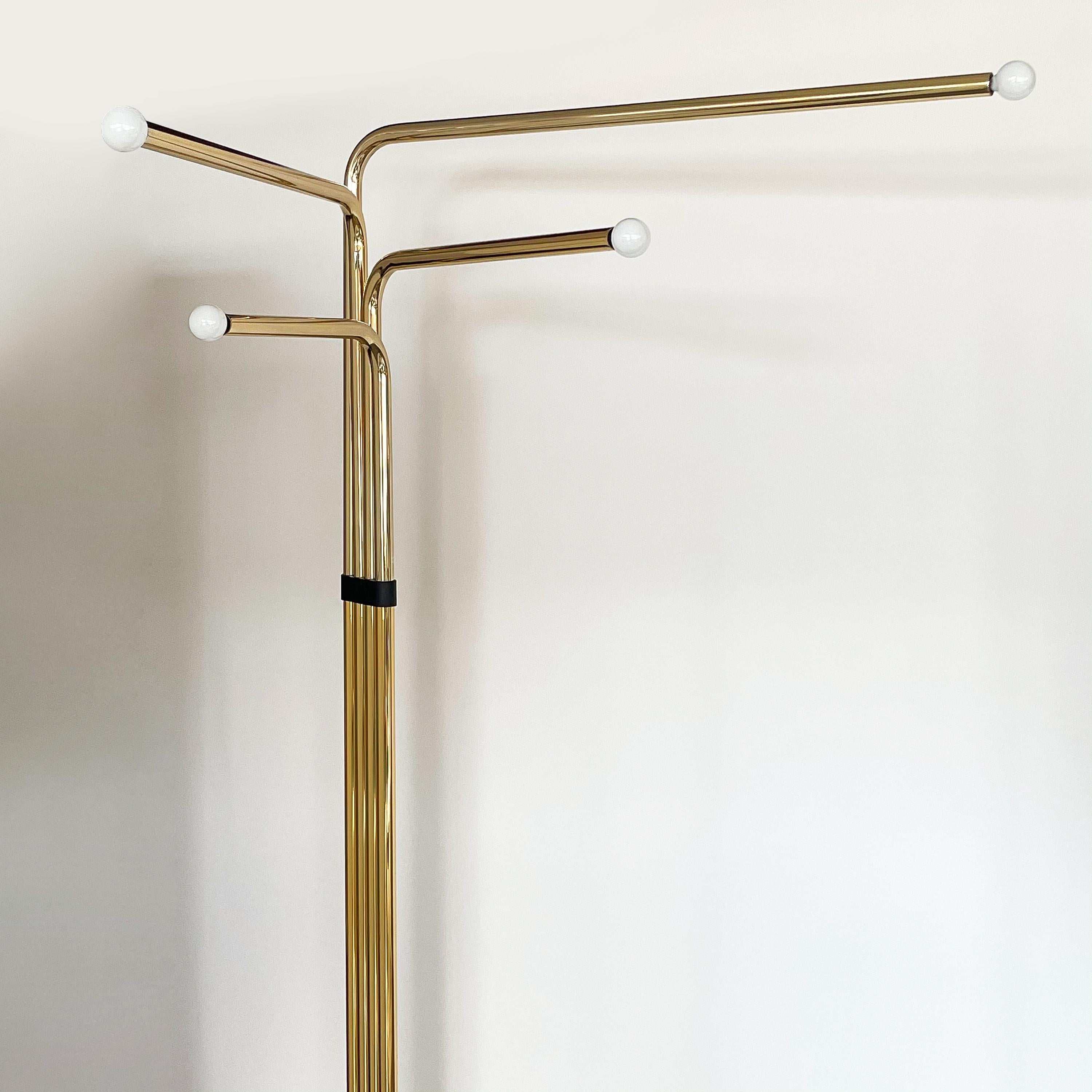 Italian Brass Four-Arm Floor Lamp by Goffredo Reggiani 11