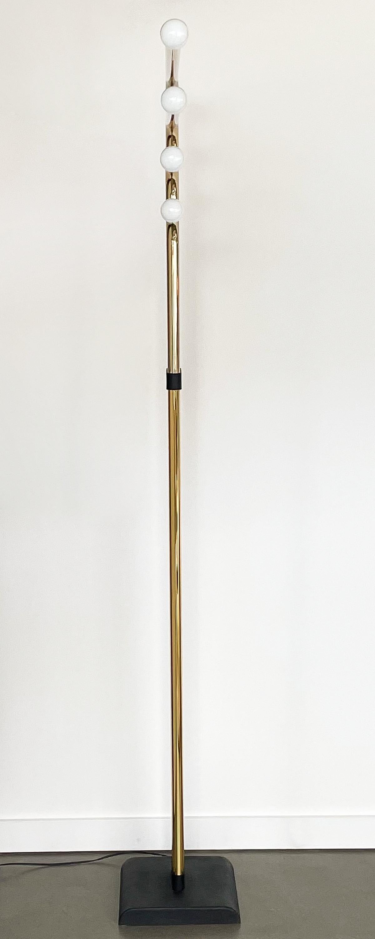 Italian Brass Four-Arm Floor Lamp by Goffredo Reggiani 1