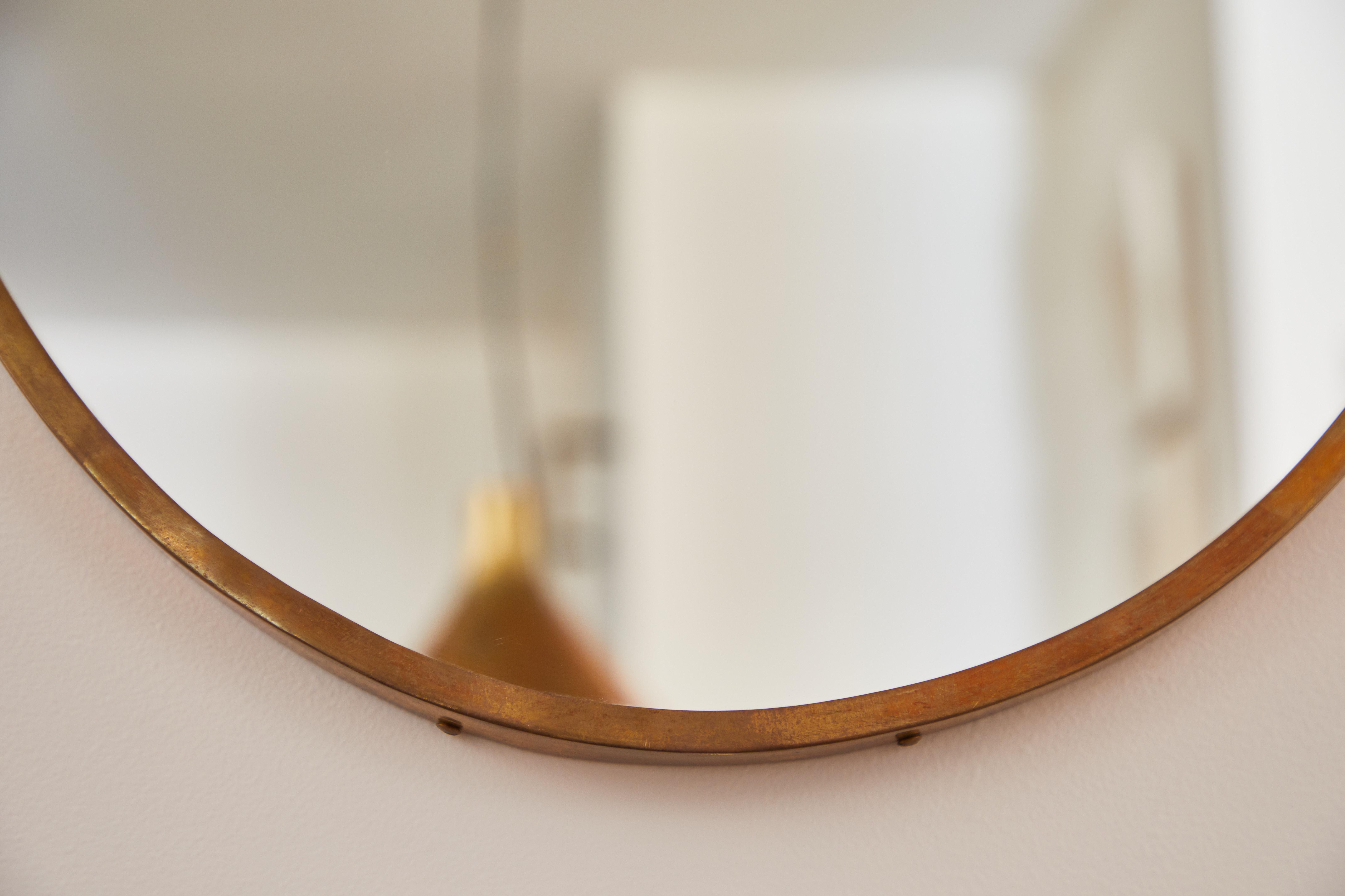 Italian Brass Frame Mirror 2