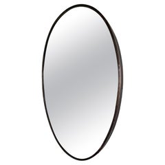 Miroir à cadre en laiton italien