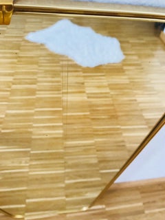 Italian Brass Framed Asymmetrical Wall Mirror, 1960s, Italy