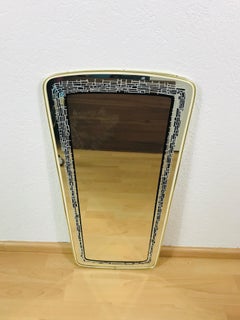 Italian Brass Framed Asymmetrical Wall Mirror, 1960s, Italy