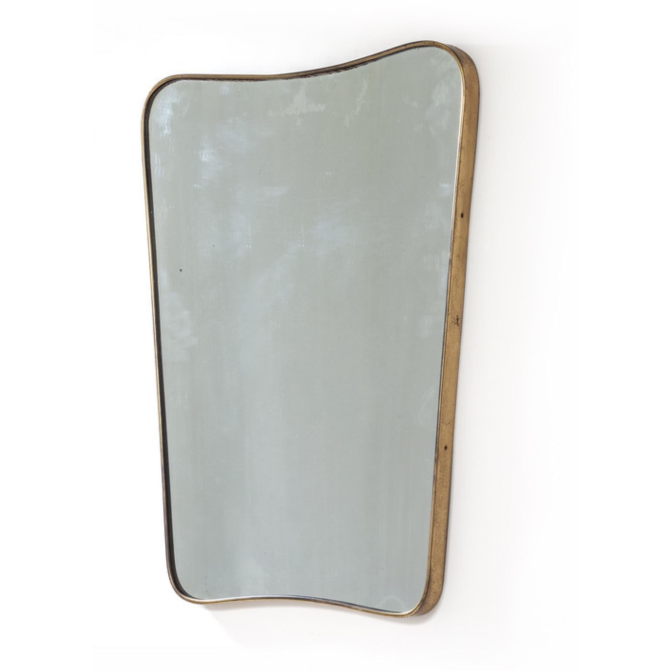 20th Century Italian Brass Framed Mirror Designed by Gio Ponti for Fontana Arte, 1950s