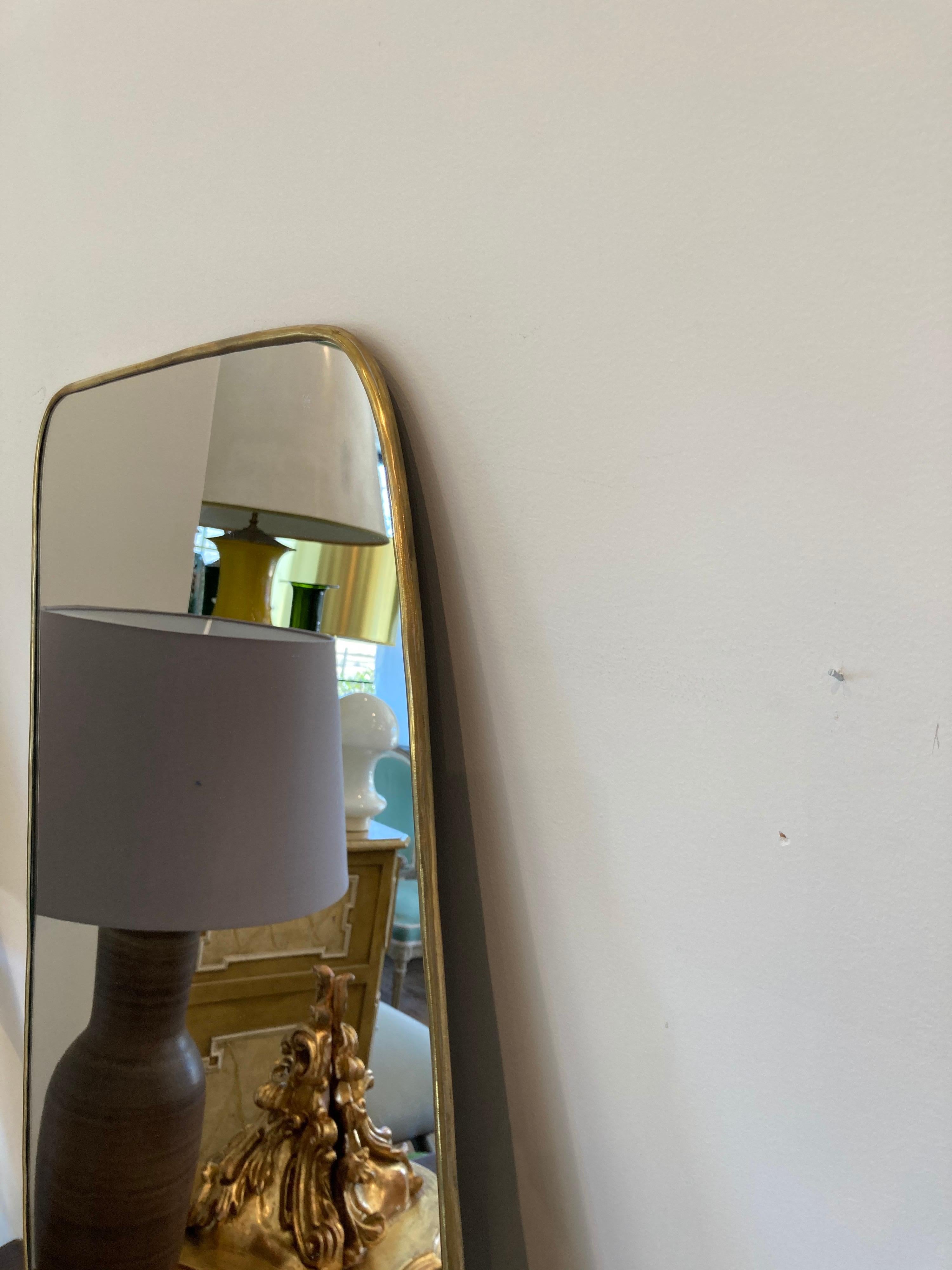 Italian Brass Framed Mirror 1