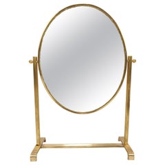 Italian Brass-Framed Vanity Mirror, 1950s