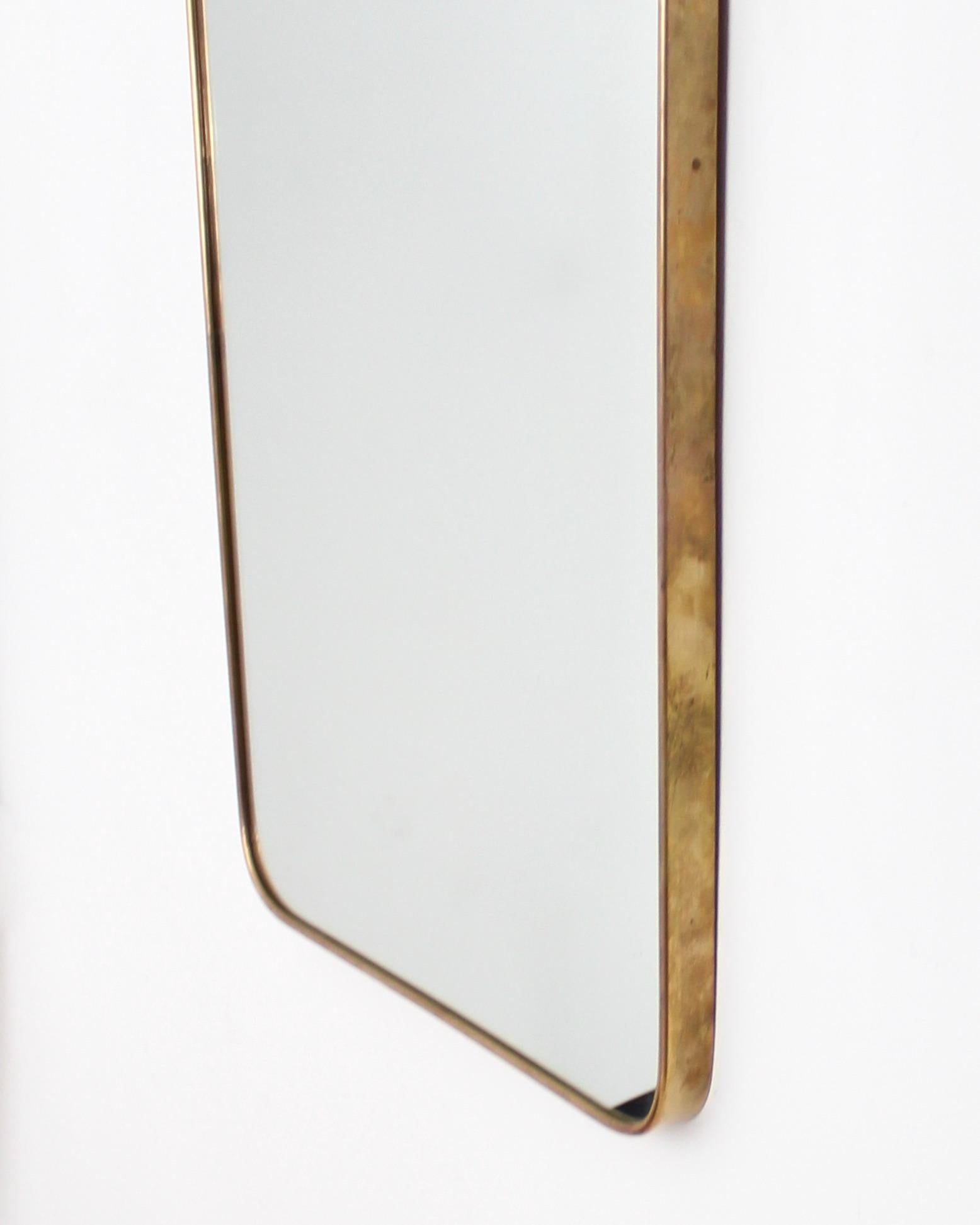 Italian Brass Framed Vintage Mirror 2
